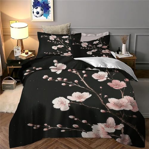 Parure de lit cerisier 3D en microfibre douce king size durable - 6