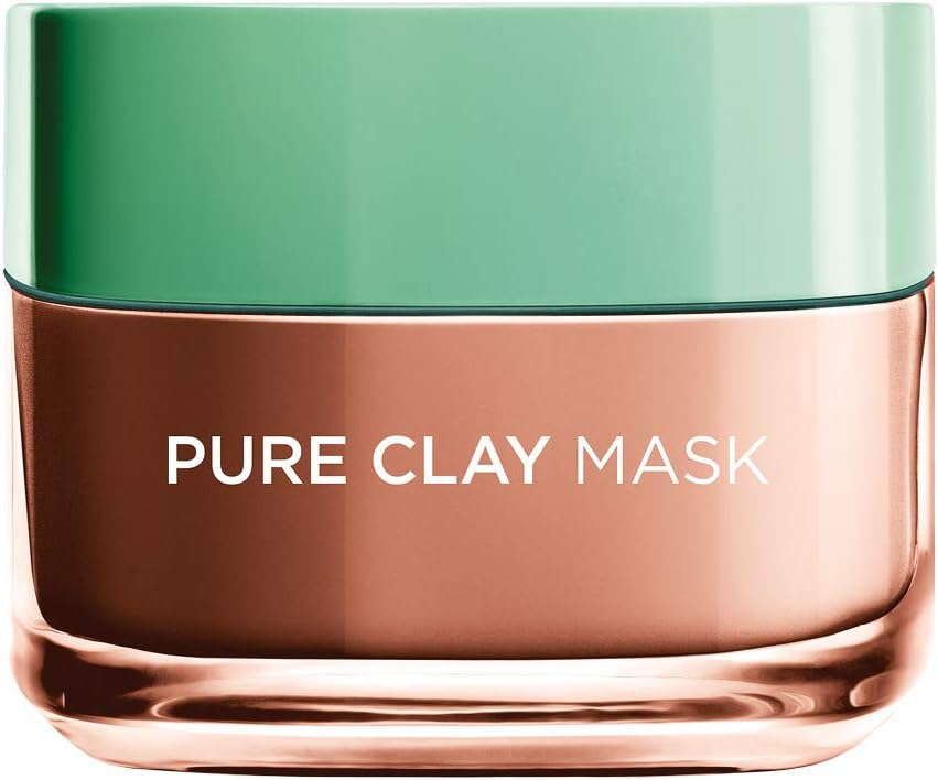 LโOrรฉal Paris Pure Clay Red Mask With Red Algae Exfoliates And Brightens Pores 50 ml, Pack Of 1