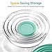 Vtopmart 5 Pack Glass Mixing Bowls with Plastic Lids Set (3.75/2.1/1.1/0.5/0.2 QT), Salad Bowl Set, Nesting Kitchen Bowls for Serving, Prepping, Cooking and Baking, Dishwasher & Microwavable Safe