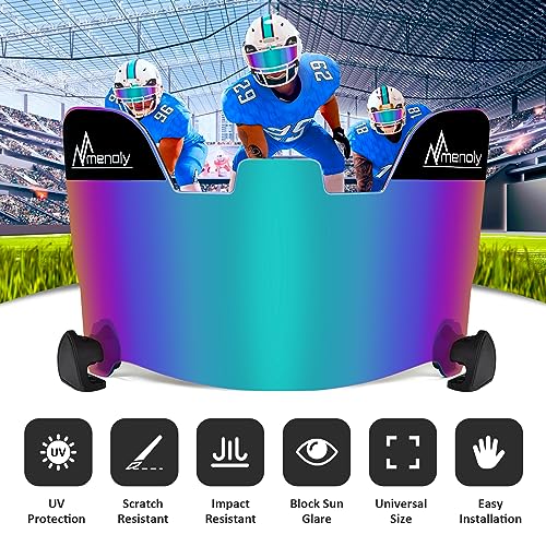 image for MENOLY Football Visor, Youth Football Helmet Visor, Scratch Resistant,