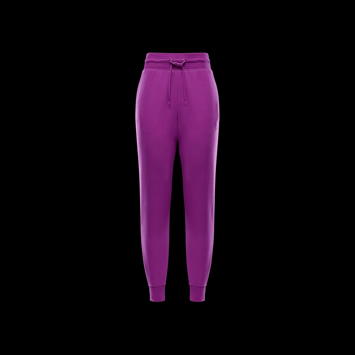 Nike Dri-FIT One Women's High-Waisted 7/8 French Terry Joggers (FB5434-518, Hot Fuchsia/Black) Size X-Large - Image 4