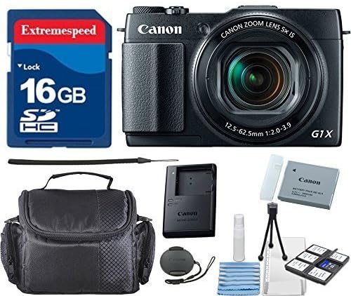Canon PowerShot G1 X Mark II Digital Camera + 16GB High Speed Memory Card + Case + Cleaning Kit - International Version