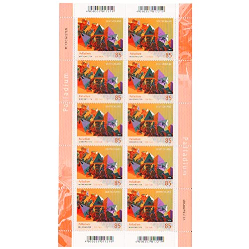 10 Stück 0,85 EUR 85 Cent postfrische nassklebende Briefmarken + Gutsch. | Frankaturware Markenset (Motiv: Palladium) Cover