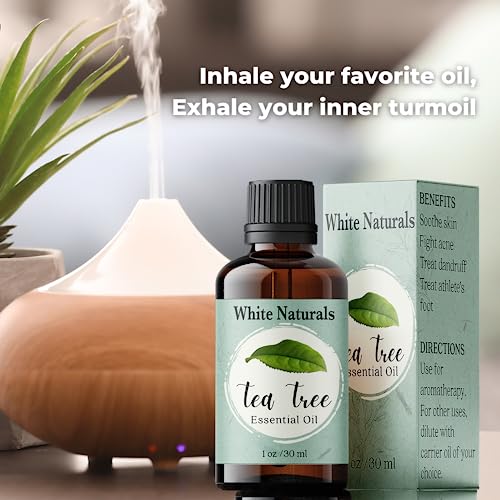 Tea Tree Essential Oil For Clear Skin 1Oz (30Ml) - Pure, Therapeutic Grade Tea Tree Oil - Perfect For Cleansing Breakouts, Dandruff And Dirt - Use In Diffuser Or On Skin & Hair 1 Oz #TOP4