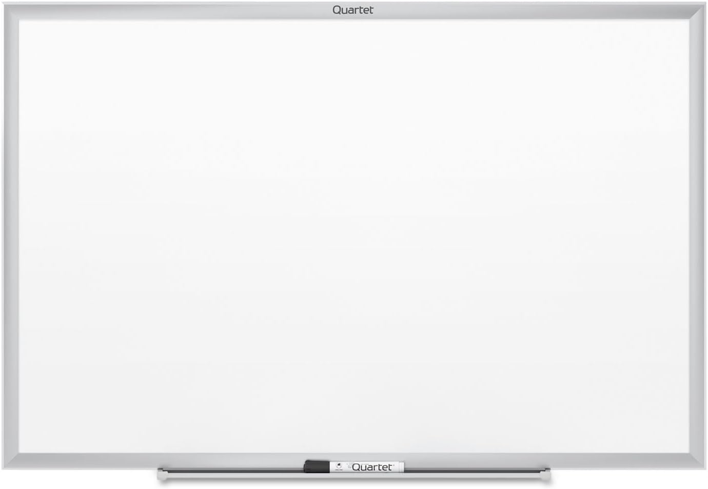 Whiteboard, Non-Magnetic Dry Erase White Board, 2' x 1.5', Total Erase, Silver Aluminum Frame (S531)