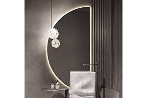 Half Moon Lighted Wall Mirror: Illuminate Your Space with Style and Functionality