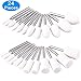 AUSTOR 24 Pieces Wool Felt Mounted Mandrel Set 2 Shaped and 6 Sizes Polishing Buffing Wheel Bits with Free Box for Dremel Rotary Tool - 1/8 Inch Shank