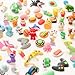 CLOCK KING 132pcs 3D Cute Kids Erasers, Random Desktop Pet Toys Gifts, Classroom Rewards Kids Party Gifts, Various Styles Such as Animals, Food, Plants, Space, Princess, Sports, Halloween, Christmas