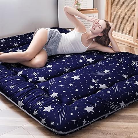 MAXYOYO Navy Starry Sky Japanese Floor Futon Mattress Cover