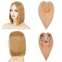 Vista 11 de originea Extensiones de cabello humano 100% Remy con flequillo para mujer, base de seda, con clip, extensiones de cabello para adelgazamiento