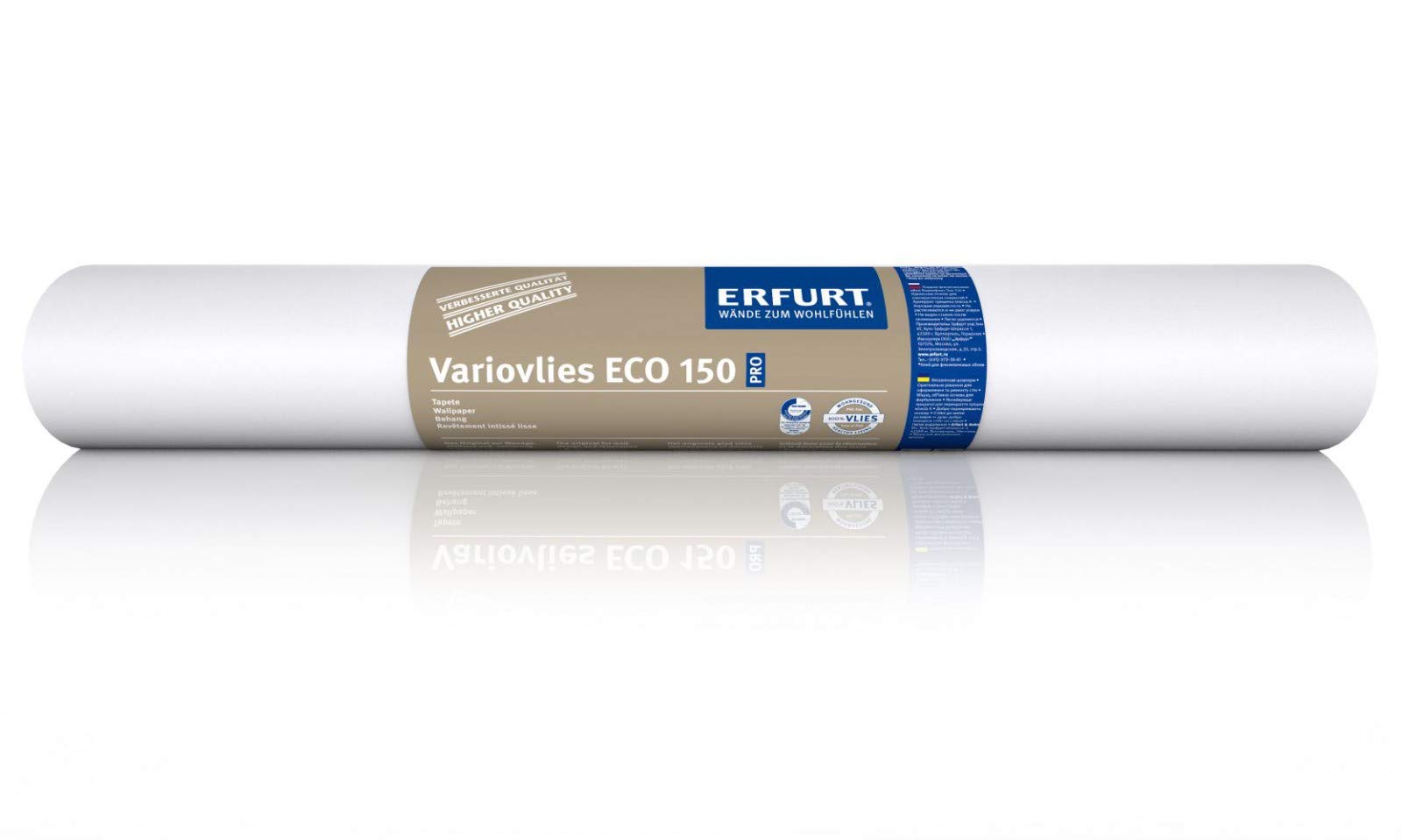 Erfurt Variovlies Eco 150 Ecovlies 75m² weiß Glattvlies Renoviervlies 4 Rollen