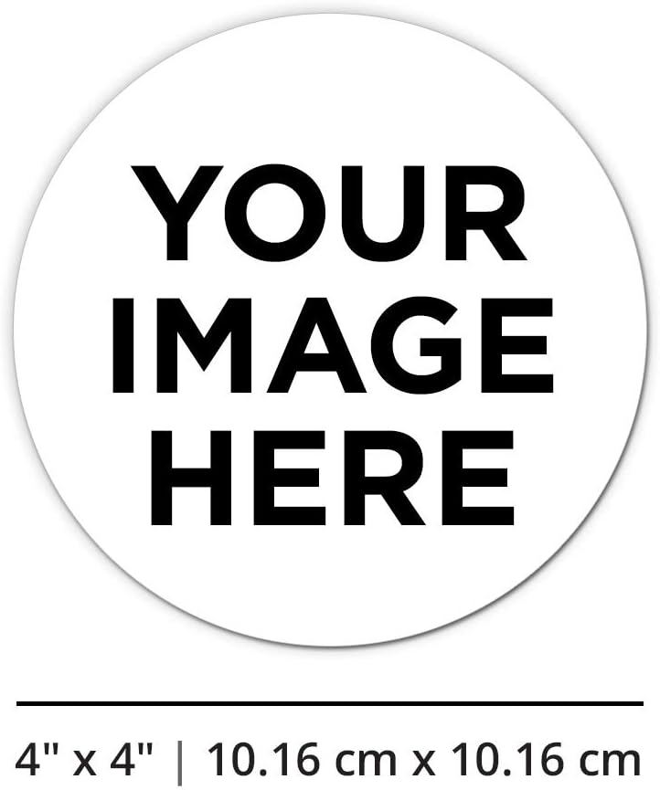 25 Round Custom Die Cut Stickers 4" x 4" for Laptops, Windows, Cell Phones, Cars. Upload Your own Image, Logo, Or Design…