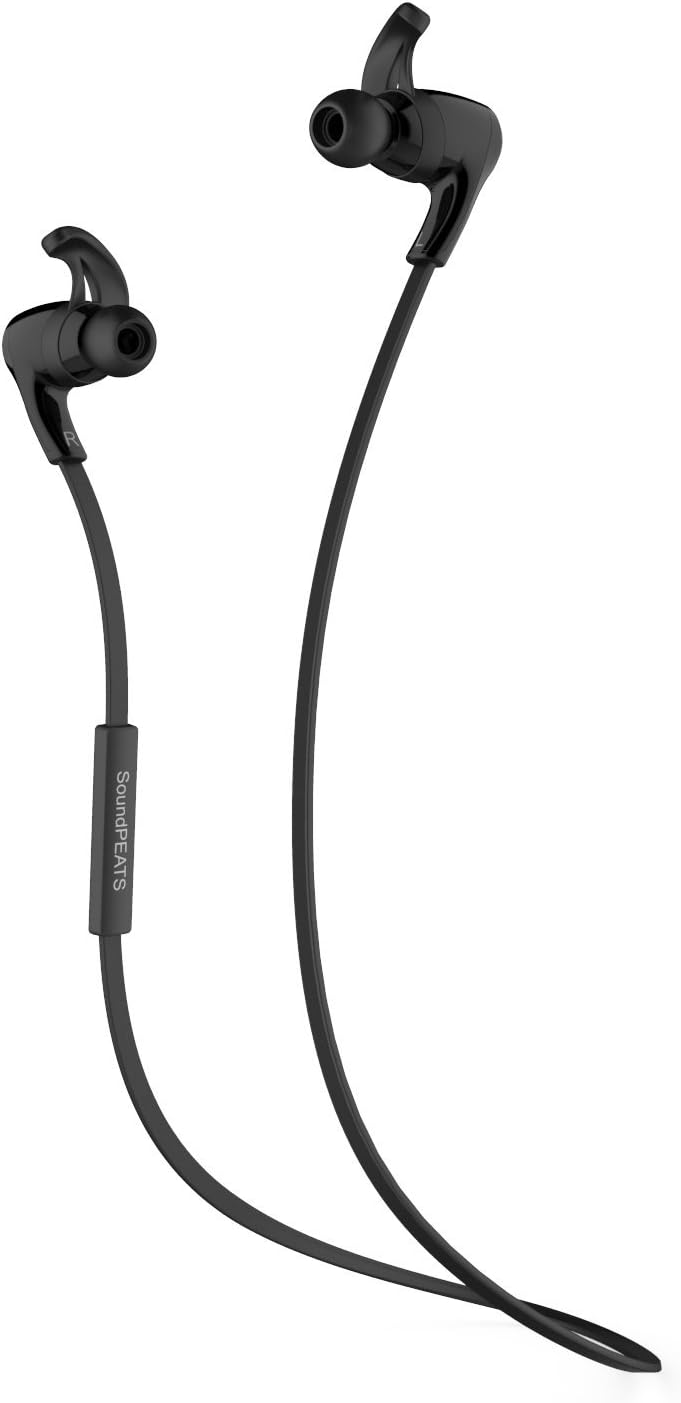 Деталдаштырылган view of SoundPEATS Q8 headphones, highlighting the design and inline controls.