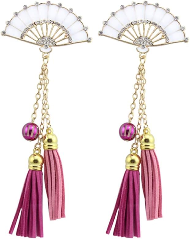 2pcs Fan Tassel Phone Case Ornament Alloy DIY Accessories for Women