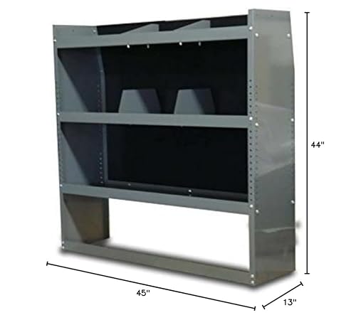 True Racks Van Shelving Storage Unit Compatible with Ford Transit Full Size Van Low ROOF 2015-2026 - 45" L x 13" D x 44" H - Thumbnail 3