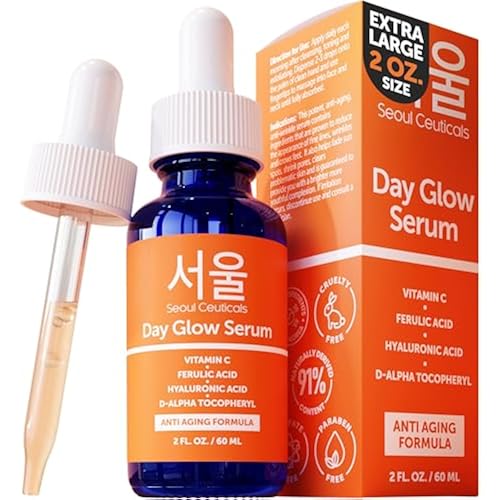 SeoulCeuticals Korean 20% Vitamin C Serum for Face + CE Ferulic 2oz Vit C