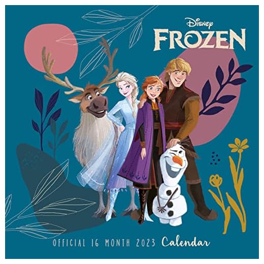 Disney Frozen Calendario 2023 - Agenda mensual a vista de 30 cm x 30 cm, producto oficial