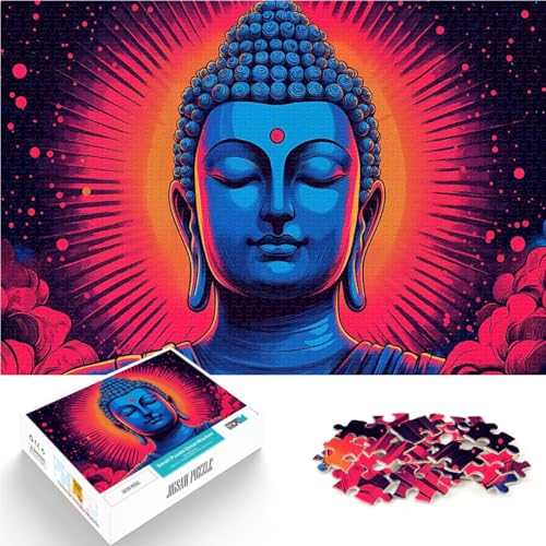 LKASGCBY - Puzzle de 1000 pièces pour adolescents Style artistique de bande dessinée de Bouddha Jouets éducatifs Cadeaux d'anniversaire 38 x 26 cm