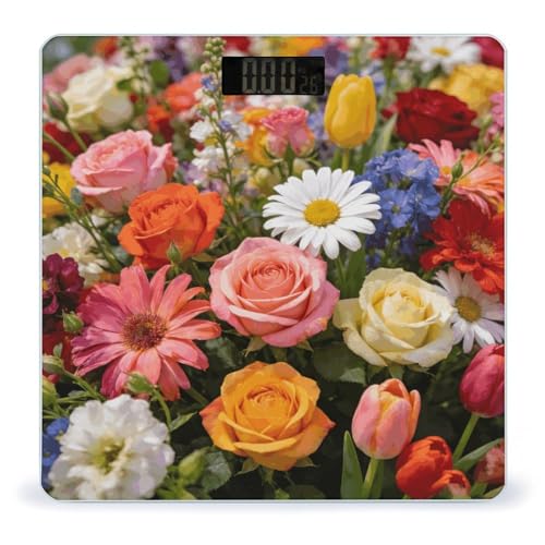 Báscula digital Colorful Fields para baño 400 lb miniatura 1