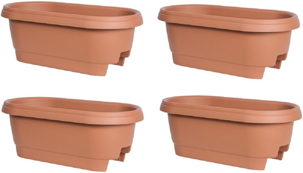Fiskars 24" Clay Rail Planter