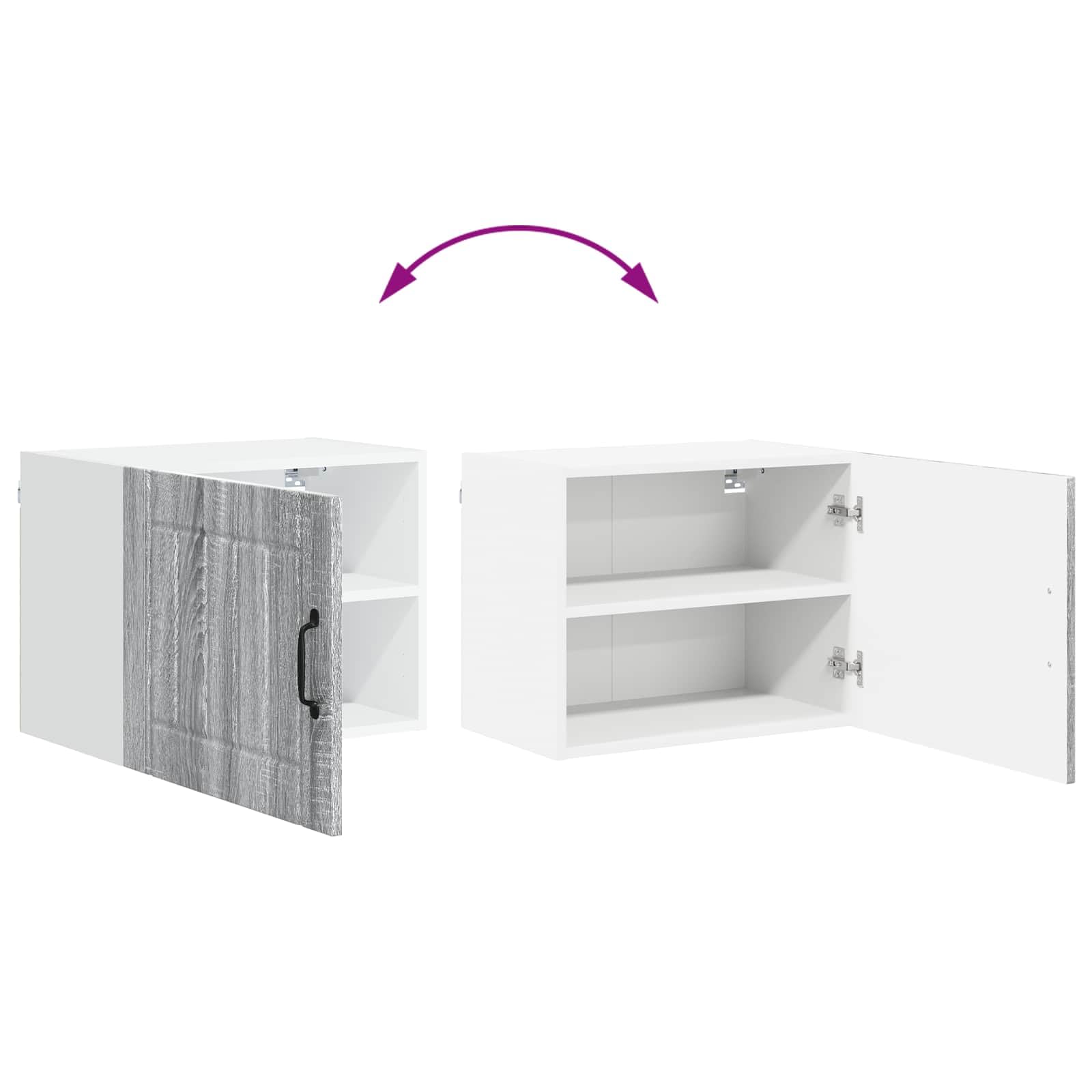 vidaXL Meuble Mural Lucca Sonoma Gris 50 x 31 x 40 cm