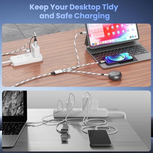 Image of Travel Essentials 3 in 2 Multi Charging Cable, 5FT USB A /C Port
