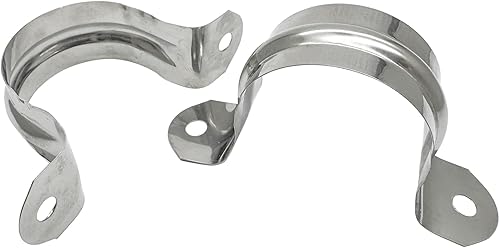 Miniatura 9 de Correa de 2 pulgadas con dos agujeros, soporte en U, correa de tubo de acero inoxidable, clip de tensión, kit surtido de abrazaderas rígidas de alta