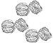 SKAVIJ Metal Mesh Napkin Rings Set for Dining Table Decoration (Dia-2 Inch, Pack of 6, Silver)