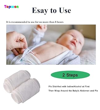 Topwon 10 Pcs Baby Belly Band Newborn Belly Binder Infant Umbilical Cord Band Belly Button Warp Registry Must Haves Gift Cotton