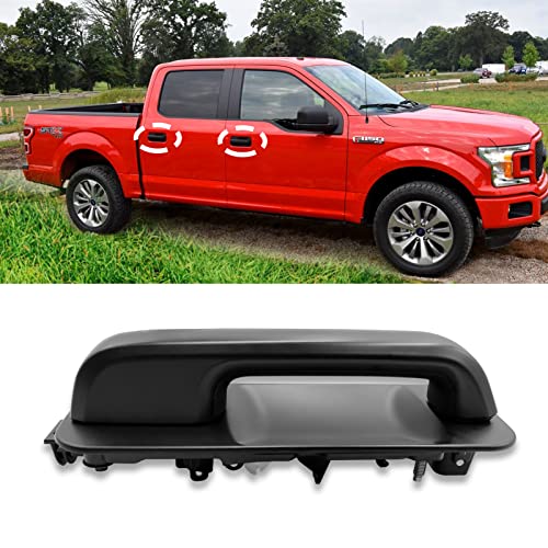 Moonlinks Compatible With Ford F150 Door Handle Exterior,2015-2020 F150 Front/Rear Passenger Right Side Door Handle,F150 Crew Cab Pickup Door Handle Replacement,Smooth Black(14603671/Fl3Z1522404Captm) #TOP11