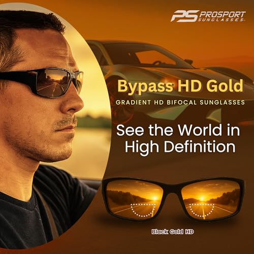 proSPORT Blue Light Blocking Bifocal Sunglass Readers, HD Amber Gradient Lens, Anti-Reflective, Z87 Safety Rated, Men & Women by proSPORT - Used condition - Image 2