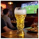 Beer Glasses für WM Fussball 2026, 800ml Meisterschafts-Trophäe Glas, Bierglas Personalisiert fürs Fußballgucken