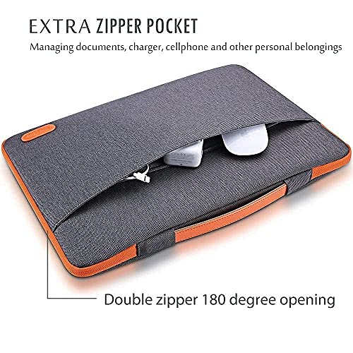 Procase 14-15.6 Inch Laptop Sleeve Case Protective Bag For Macbook Pro 16"/14" 15" 15.6" Dell Lenovo Hp Samsung Sony Chromebook Bundle With Metal Laptop Stand, Ergonomic Aluminum Laptop Holder #TOP1