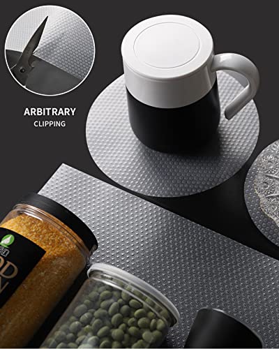 Pabusior Refrigerator Liners Mats Washable, 8Pcs Eva Transparent 11.8"X17.7" Fridge Shelf Liner, Easy To Cut, Waterproof, Reusable Refrigerator Pads For Fruit, Vegetable Drawers, (Clear Placemat) #TOP3