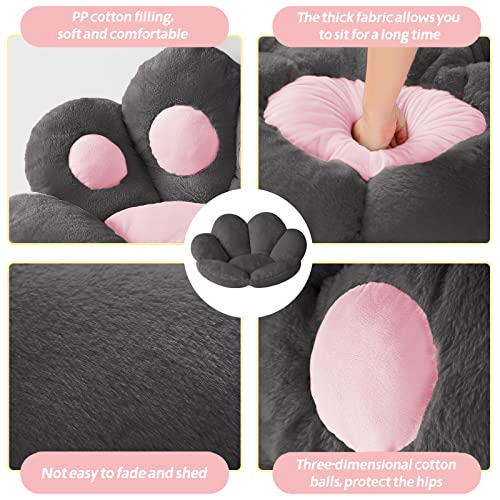 Ditucu Cat Paw Cushion Kawaii Chair Cushions 27.5 X 23.6 Inch Cute Stuff Seat Pad Comfy Lazy Sofa Office Floor Pillow For Gaming Chairs Room Decor Black #TOP4
