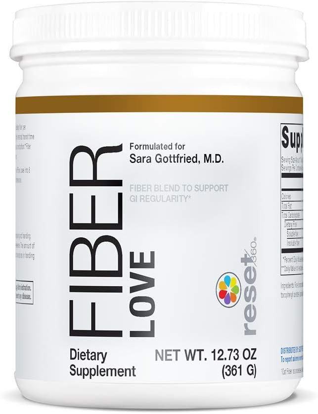 Fiber Love | Daily Fiber Powder Supplement, Supports Bowel Regularity, Mix & Drink, 38 Servings