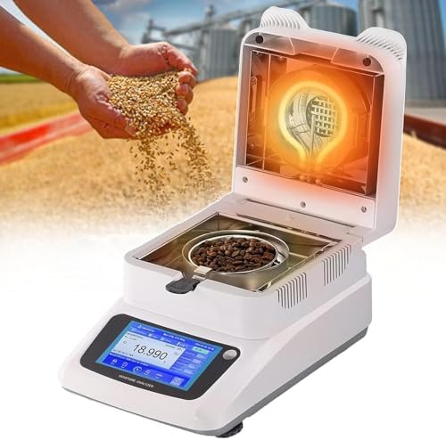 Digital Halogen Moisture Analyzer | Lab-Grade Tester for Accurate Moisture Measurement in Coffee Beans, Animal Feed, Soil, and Industrial Powders (Model XFSFY-1202MA)
