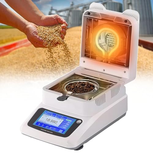 Digital Halogen Moisture Analyzer | Lab-Grade Tester for Accurate Moisture Measurement in Coffee Beans, Animal Feed, Soil, and Industrial Powders (Model XFSFY-1202MA)