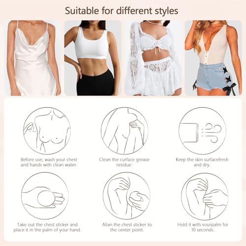 Not Sticky Pasties Nipple Covers, Grippy Seamless Covers, Reusable Silicone No-Show Inserts with Travel Box4