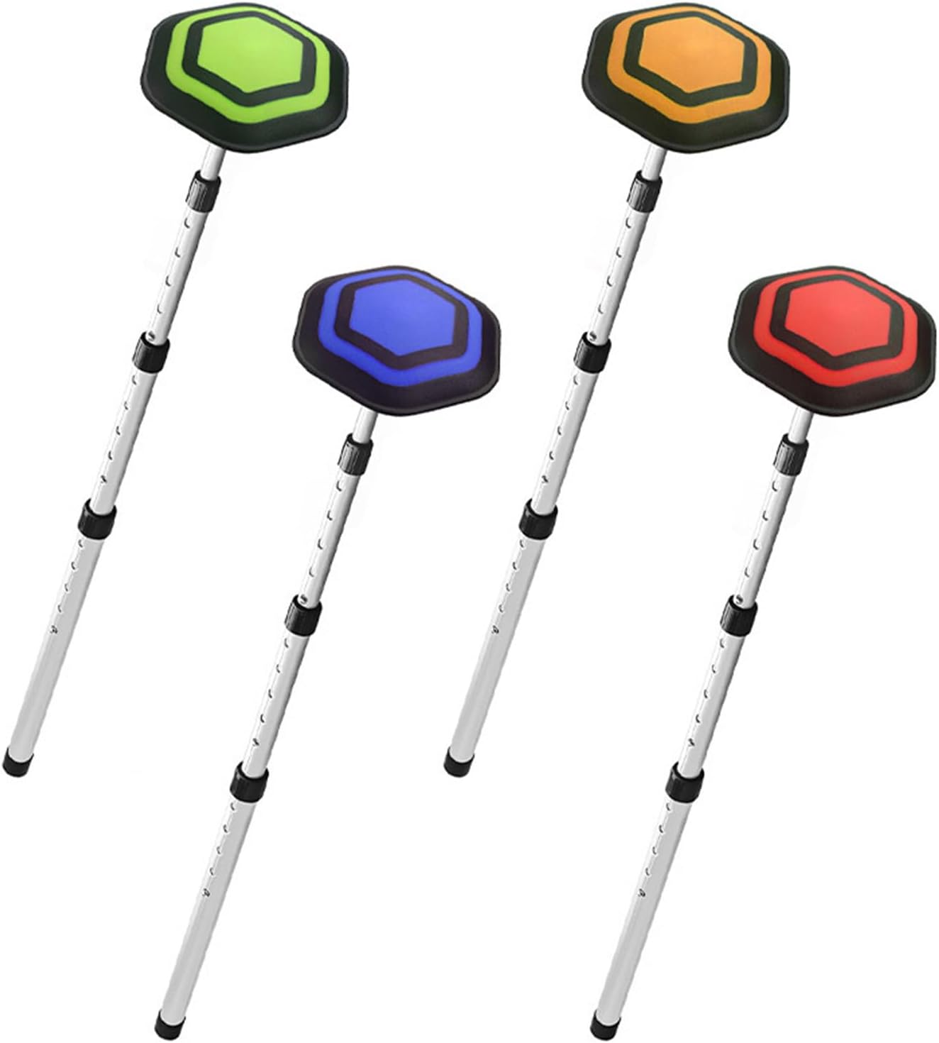 Portable Adjustable Golf Bag Holder 4 Section Telescoping Aluminum Alloy Frame Stand Anti Slip Base Base