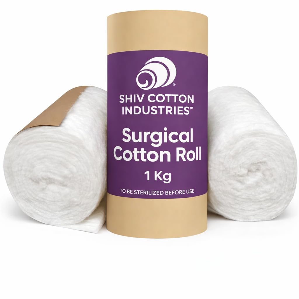 500Gm Net Wight Surgical Cotton Roll | 100% Pure Absorbent Cotton Wool for Medical, Baby Care & First Aid | Soft & Hygienic | Non-Sterile