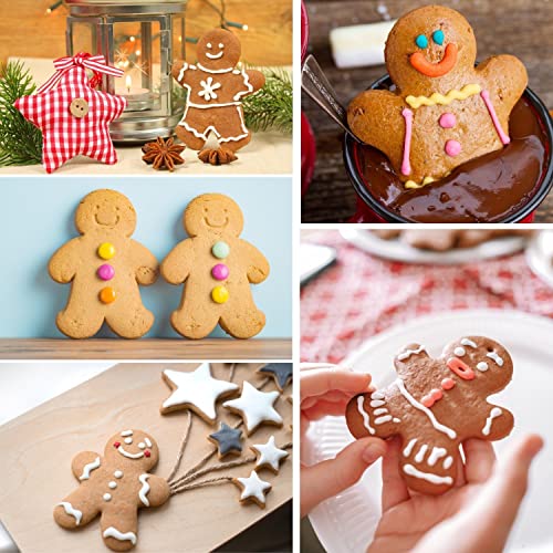 Kaishane Gingerbread Man Cutters Set 9 Pieces Stainless Steel Boy And Girl Cookie Cutter Biscuit Cutter Shapes For Christmas Holiday #TOP3