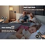 Plug in Wall Sconces with Remote Control, Dimming 10%-100% & Adjustable Colors 2700K-6500K, Hardwire or Plug-in, Swing Arm Wall Lamp with Linen Fabric Shade, Wall Sconces Set of Two, Black Finish - Image 4