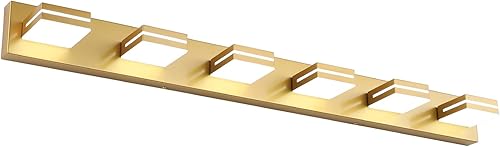 Miniatura 29 de SineRise - Lámpara LED para tocador de baño - Moderna lámpara regulable de acrílico con acabado blanco mate para iluminación de pared sobre el