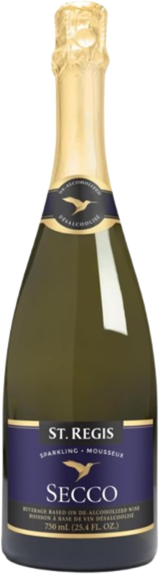 ST. REGIS Secco 25.4 Fl Oz (1 Pack) - Low Calorie and Sugar - Fruity & Floral Rich Flavor from North of Spain Vineyards