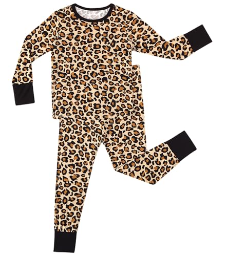 Image of Toddler Boys Girls Clothes Viscose from Bamboo Long Sleeve Top and Pants Clothing Set Soft 2Pcs Kid Outfit