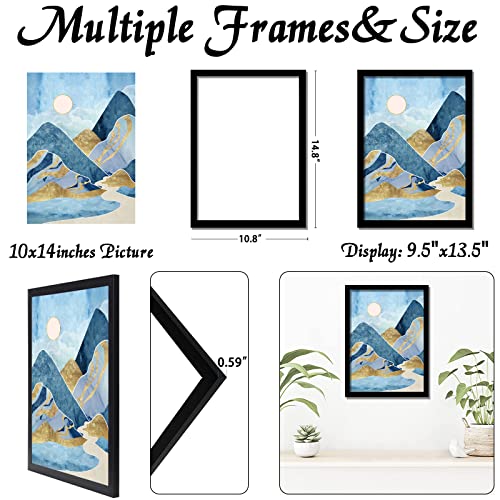 Keibiubu Black Picture Frame, 10X14 Picture Frame For Photo Poster Canvas Certificate Document Display Horizontally Or Vertically High Transparent Wall Gallery(Size 10 X 14 Inches) #TOP2