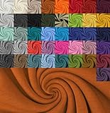  Wintersweat Meterware Uni - Sweatshirt Stoff meliert - Baumwoll Sweat zweifarbig - weicher Stoff für Pullover/Hoodies - ÖkoTex 100 *Ab 50cm, Farbe: 056 Ocker