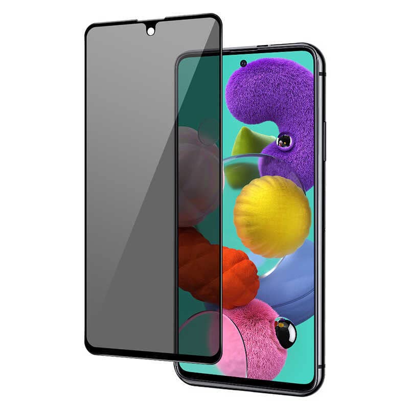 Zore Galaxy ile uyumlu S20 FE New 5D Privacy Temperli Ekran Koruyucu Siyah