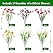 AmberFun 24 Bundles Realistic Fake Flowers for Outdoors, No Fade Faux Silk Flowers & Artificial Plants Lavender, for Garden Patio Porch Decor, Window Box, Hanging Basket, Planter, Grave Decorations